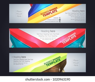 Banner template Corporate layout background vector illustration color