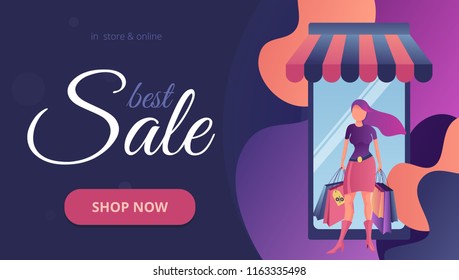 Banner template with the customer.