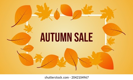 banner template design of autumn sale.