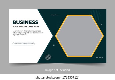Banner template design with geometric shapes