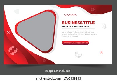 Banner template design with geometric shapes
