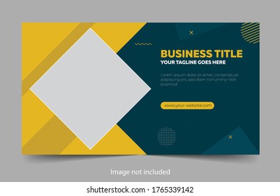 Banner template design with geometric shapes