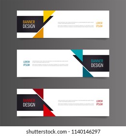 Banner Template Design Horizontal Advertising Modern Stock Vector ...