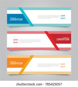 Banner template design. Horizontal advertising banner.