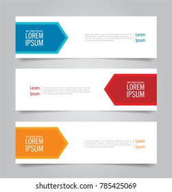 Banner template design. Horizontal advertising banner.