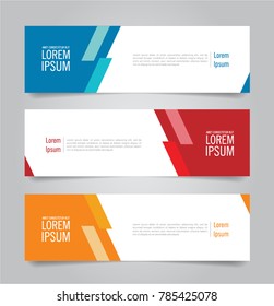 Banner template design. Horizontal advertising banner.