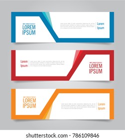 Banner template design. Horizontal advertising banner.