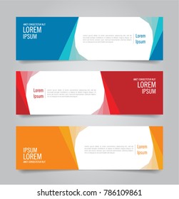 Banner template design. Horizontal advertising banner.