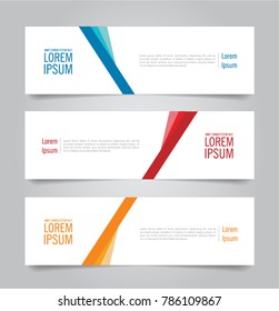 Banner template design. Horizontal advertising banner.