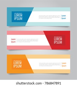 Banner template design. Horizontal advertising banner.