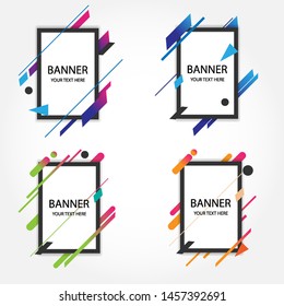 Banner template design. Vector illustration.