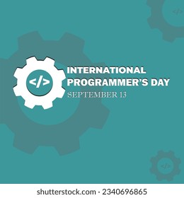 Plantilla de banner con diseño de desarrollador para el día del programador internacional.