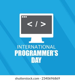Banner template with developer design for international programmer’s day.