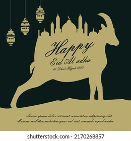 Banner template Eid al adha 10 dhul hijjah 1443