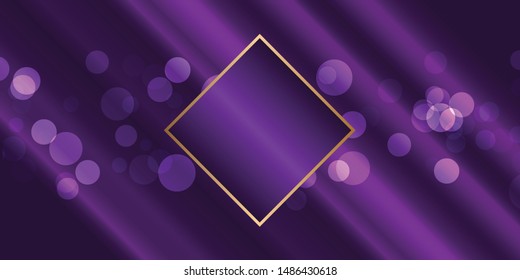 Plantilla de banner con un diseño elegante de luces de bokek