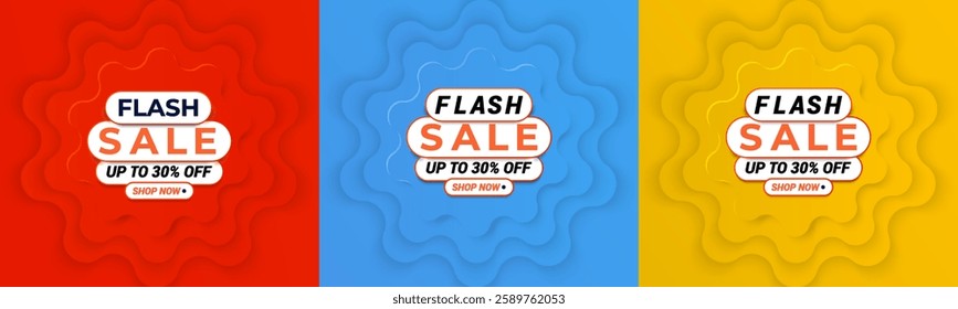 Banner template for end-of-year sales. Red vector illustration. "Special offer" design template.  Exclusive Discount. Updated Offer. Super shop label Promo design. Design for web banner, cards, prints