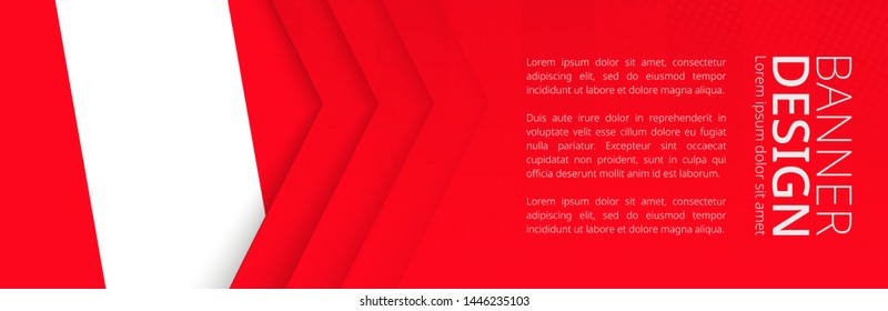Banner template with flag of Peru for advertising travel, business and other. Horizontal web banner design.