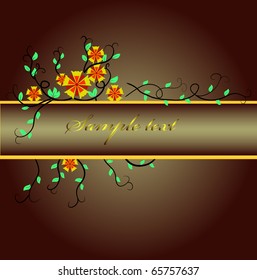 Banner template with floral design
