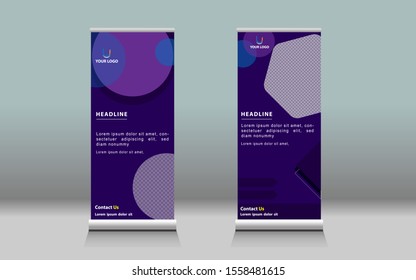 Banner template, flyer, presentation, leaflet, j-flag, x-stand, x-banner. vector, illustration