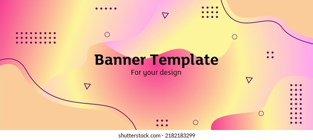 banner template with gradient color
