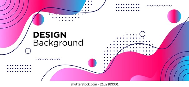 plantilla de banner con color de degradado