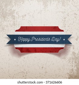 Banner Template with Happy Presidents Day Text