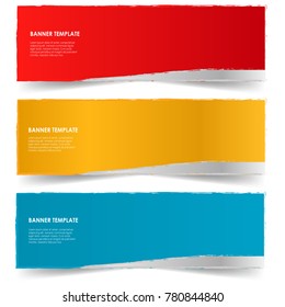 banner template illustration isolated on white background vector