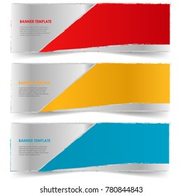 banner template illustration isolated on white background vector