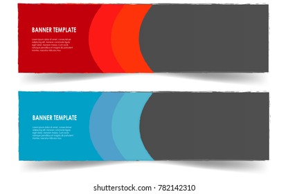 Banner template illustration vector isolated on white background