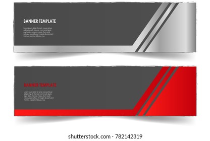 Banner template illustration vector isolated on white background