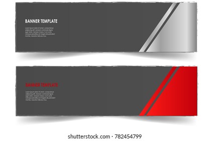 Banner template illustration vector isolated on white background