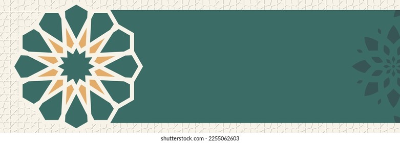banner template with islamic theme. with a typical Middle Eastern abstract pattern