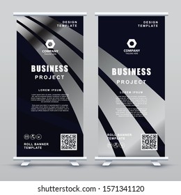 Banner Template Modern. Abstract roll banner vector illustration.