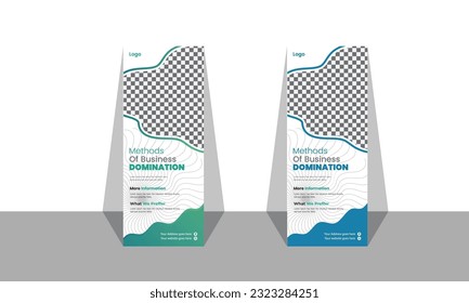 banner template and modern corporate roll up banner template.