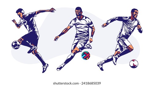 Banner template for national sports background of football match. Design with the concept of celebrating National Sports Day.