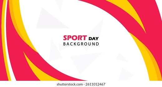 Banner template for national sports day football, basketball, badminton, tennis and volleyball background. Athletic. world sports celebration