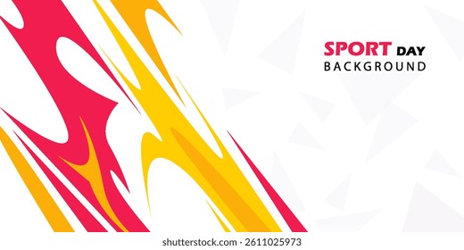 Banner template for national sports day football, basketball, badminton, tennis and volleyball background. Athletic. world sports celebration