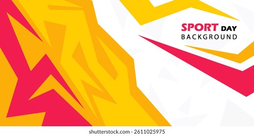 Banner template for national sports day football, basketball, badminton, tennis and volleyball background. Athletic. world sports celebration