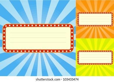 Banner template on different colored backgrounds