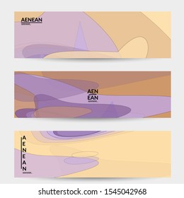 Banner template with pastel colored transparent overlapping shapes creating vector mixture of acrylic paint or watercolor effect. Marble texture flat colors simple organic shapes. Nature earth design.