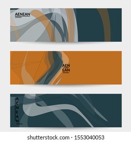Banner template with pastel colored transparent overlapping shapes creating vector mixture of acrylic paint or watercolor effect. Marble texture flat colors simple organic shapes. Nature earth design.