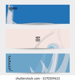 Banner template with pastel colored transparent overlapping shapes creating vector mixture of acrylic paint or watercolor effect. Marble texture flat colors simple organic shapes. Nature earth design.