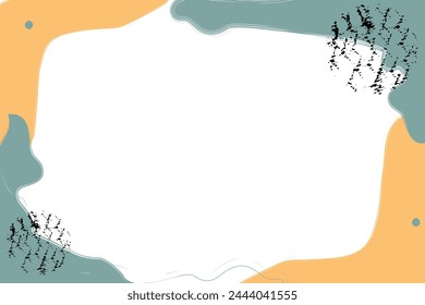 Banner template with place for text. Modern hand drawn vector design.
