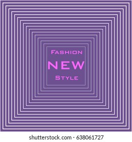 Banner template with place for text, Purple fuchsia abstract light background, square halftone. Magenta minimal design.