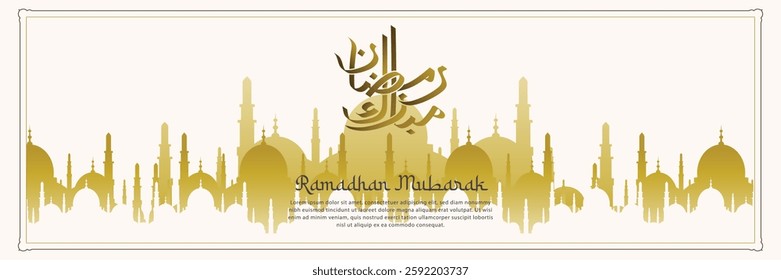 Banner template, Ramadan Kareem greeting background, Ramadan Mubarak
