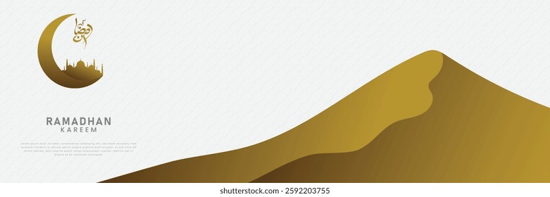 Banner template, Ramadan Kareem greeting background, Ramadan Mubarak