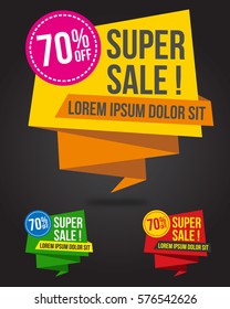 banner template sale modern flat design V2
