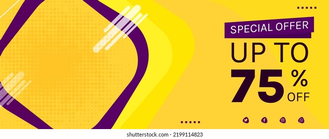 plantilla de banner, antecedentes de ventas y con un perfil abstracto, perfecto para su promoción de negocio