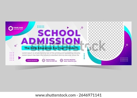 Banner template for school admission