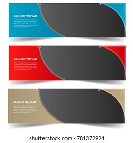 Banner template set collection isolated on white background vector